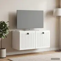 Prolenta Maison Exclusive - Meuble TV mural blanc brillant 59,5 x 31 x 30 cm
