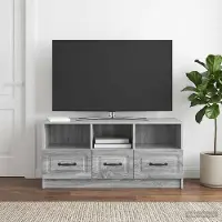 Prolenta Maison Exclusive - Meuble TV Sonoma gris 102 x 34,5 x 47 cm en aggloméré