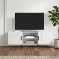 Prolenta Maison Exclusive - Meuble TV blanc brillant 150 x 31 x 50 cm en aggloméré