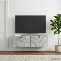 Prolenta Maison Exclusive - Meuble TV mural gris béton 99 x 41 x 30 cm