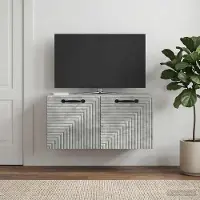 Prolenta Maison Exclusive - Meuble TV mural gris béton 59,5 x 31 x 30 cm