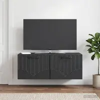 Prolenta Maison Exclusive - Meuble TV mural noir 78,5 x 41 x 30 cm