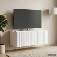 Prolenta Maison Exclusive - Meuble TV mural 78,5 x 41 x 30 cm, blanc brillant