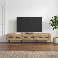 Prolenta Maison Exclusive - Meuble TV, dimensions : 147 x 34,5 x 30 cm, fabriqué en bois composite imitation chêne