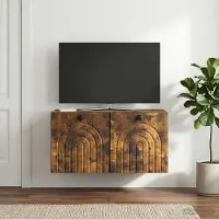 Prolenta Maison Exclusive - Meuble TV mural en chêne fumé 59,5 x 31 x 30 cm