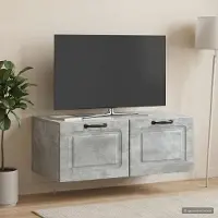 Prolenta Maison Exclusive - Meuble TV mural gris béton 78,5 x 41 x 30 cm