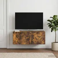 Prolenta Maison Exclusive - Meuble TV mural en chêne fumé 78,5 x 41 x 30 cm