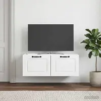 Prolenta Maison Exclusive - Meuble TV mural blanc brillant 78,5 x 41 x 30 cm