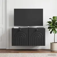Prolenta Maison Exclusive - Meuble TV mural noir 59,5 x 41 x 30 cm