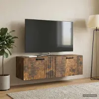 Prolenta Maison Exclusive - Meuble TV mural en chêne fumé 98 x 31 x 30 cm