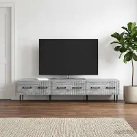 Prolenta Maison Exclusive - Meuble TV Sonoma gris 147 x 34,5 x 30 cm en aggloméré
