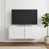 Prolenta Maison Exclusive - Meuble TV mural 78,5 x 31 x 30 cm, blanc brillant
