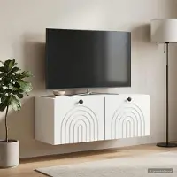 Prolenta Maison Exclusive - Meuble TV mural blanc brillant 78,5 x 31 x 30 cm