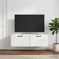 Prolenta Maison Exclusive - Meuble TV mural blanc brillant 98 x 41 x 30 cm