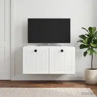 Prolenta Maison Exclusive - Meuble TV mural blanc brillant 59,5 x 41 x 30 cm