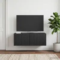 Prolenta Maison Exclusive - Meuble TV mural noir 78,5 x 41 x 30 cm