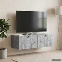 Prolenta Maison Exclusive - Meuble TV mural Sonoma gris 99 x 41 x 30 cm