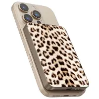 Selencia Vivid Powerbank 5 000 mAh - Powerbank sans fil - compatible MagSafe et Qi - Desert Gold / Wild Leo