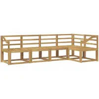 vidaXL - Ensemble de salon de jardin 5 pièces, blanc, en bois d'acacia massif