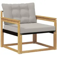 vidaXL Ensemble de canapés d'extérieur en bois d'acacia massif et textilène blanc