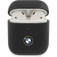BMW Bma2Cslbk Airpods 1/2 Coverczarny/Black Geniune Leather Signature