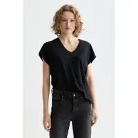 Scotch & Soda U9a01223t Short Sleeve V Neck T-shirt Noir S Femme