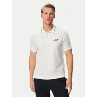 Emporio Armani pour homme. 8NPF16_PJVUZ Polo blanc décontracté (3XL), Casuel, Coton, Manche courte