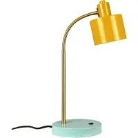 Dyberg Larsen Lampe de Table , Ocean Flex, Jaune, Salon / séjour, Métal, Scandinave