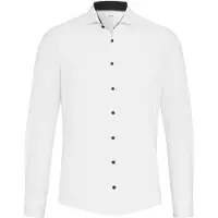 Pure Functional Slim Fit Chemise en jersey blanc, Unicolore