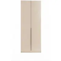 AEA Armoire 2turiger avec barre de vêtements, couleur beige, style moderne, élégante