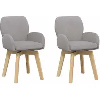 vidaXL : 2 chaises de salle à manger, revêtues en tissu bouclé gris clair, 54 x 58 x 87 cm