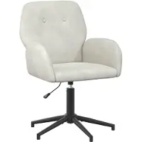 vidaXL Fauteuil de bureau , 54 x 55 x 90 cm, velours crème