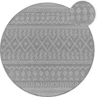 Tapis.fr Tapis d'intérieur & extérieur Verona gris 160 cm rond