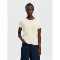 Selected Cardigan blanc cassé