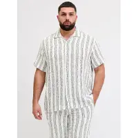 Jack & Jones Plus Chemise 'JORCOBA' noir / blanc