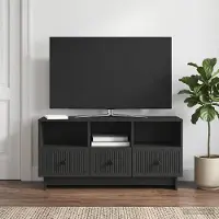 Prolenta Maison Exclusive - Meuble TV noir 102 x 34,5 x 50 cm en aggloméré