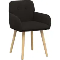 vidaXL : 2 chaises de salle à manger, tissu bouclé noir, 59 x 56 x 86 cm