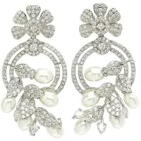 Avant Garde Boucles d'oreilles 'Quintama' argent