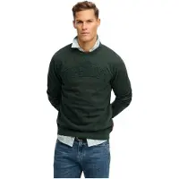 Superdry pour homme. M2014382A Sweatshirt Vintage Athletic Tonal green (M), Casuel, Vert, Coton