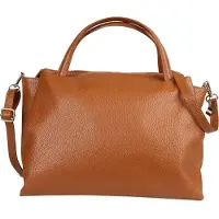 DrachenLeder Sac à main pour femme Florence en cuir beige clair, dimensions 18 x 36 x 25 cm, référence OTF184C5