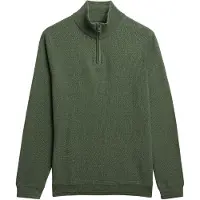 Superdry M6110682a Half Zip Sweater Vert L Homme
