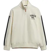 Superdry pour femme. W2012593A Sweat-shirt beige Country Club Applique (L), Casuel, Coton