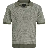 Jack & Jones Hudson Knit Split Short Sleeve Polo Vert M Homme