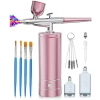 Typecat Kit D'Aérographe avec Compresseur, Pistolet à Ongles Portable, Ensemble D'Aérographe Sans Fil Rechargeable, Aérographe Portatif B