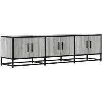 vidaXL Armoire TV Gris Sonoma 150x35x41 cm Bois composite et métal