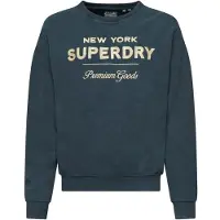 Superdry Luxe Metallic Logo Sweatshirt Noir XS Femme