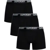 Superdry M3110471c Boxers 3 Units Noir 2XL Homme