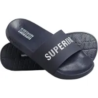 Superdry Code Logo Vegan Pool Slides Bleu EU 38-39 Femme