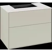 Villeroy & Boch Finion meuble sous lavabo, avec éclairage, lavabo au centre, 800x603x501mm, Glass White Matt, G09100HJ