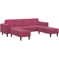 vidaXL Canapé pour salon, 3 places, couleur rouge vin